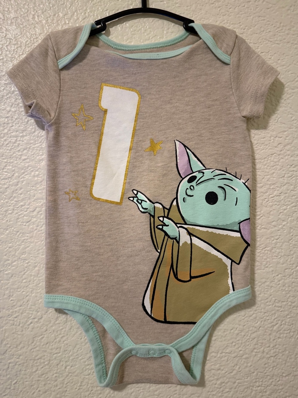 Star Wars Baby Yoda 1st Birthday Onesie